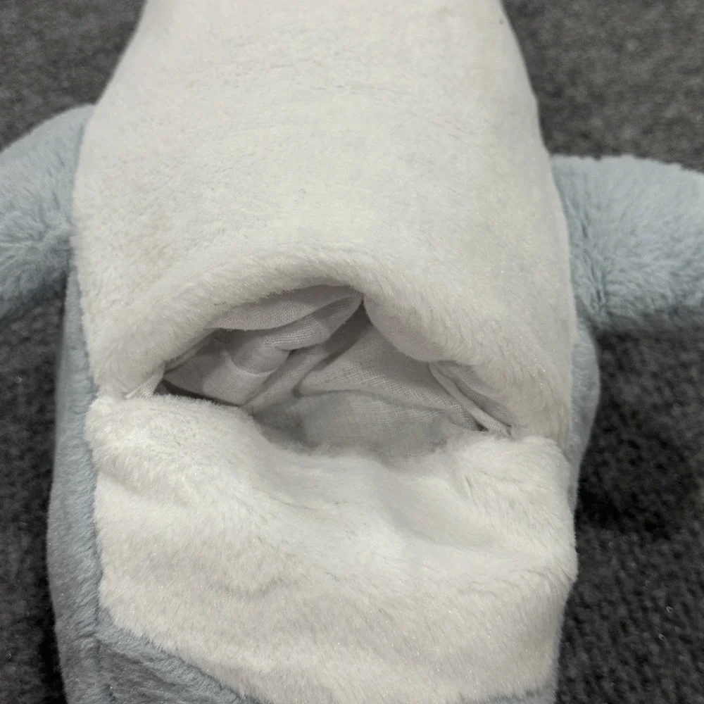 The Petting Zoo Dolphin Hand Puppet Plush Gray Big Eyes Stuffed Animal 2008